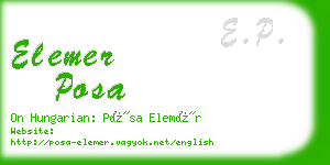 elemer posa business card